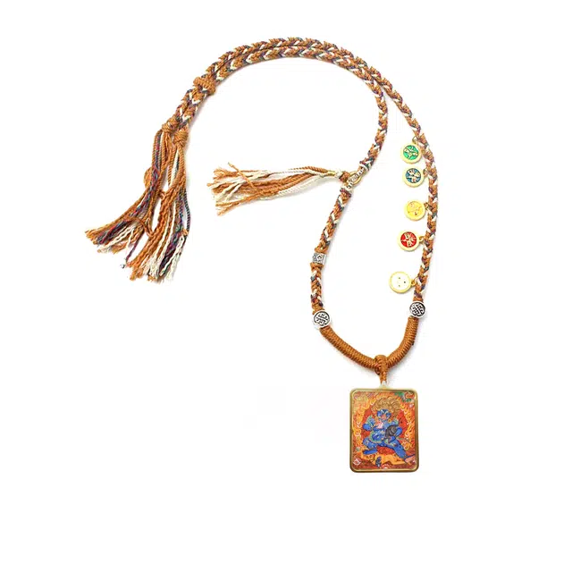 【财如潮水滚滚来】 玉临门 正缘桃花月老赐福美满偶遇佳侣  百年好合唐卡复古民族风好运 合金 项链 男女同款情侣款