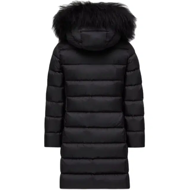 Moncler Abelle Hooded Shearling-Trimmed Down Jacket