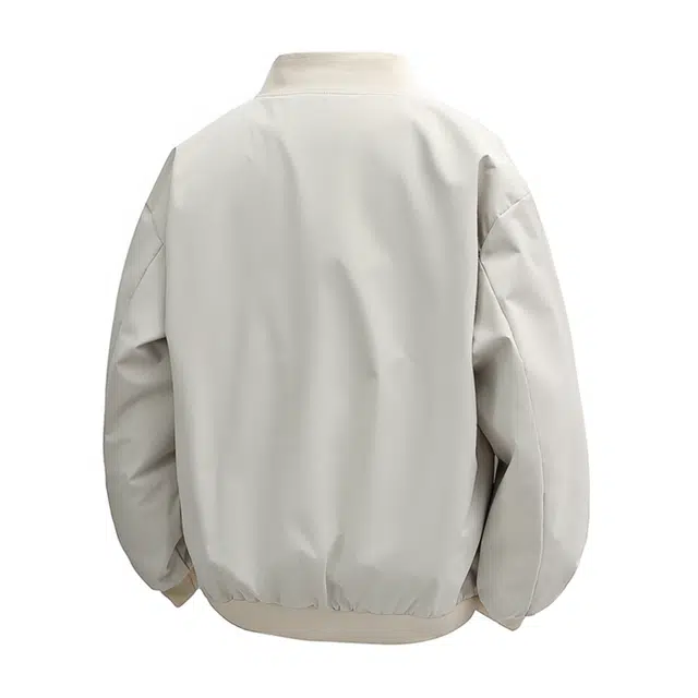 棉基因 美式复古简约灵蛇缠绕吉祥品牌印花拼接结构宽松休闲潮流百搭舒适工装飞行员棒球领学生通勤户外夹克外套 男女同款