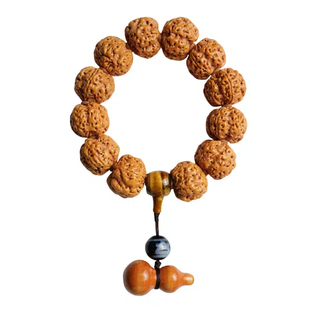 宣华意 【葫芦】新中式国风轻奢复古简约高品质原籽文玩单圈配饰 福禄纳福#好运 金刚菩提 手串 男女同款情侣款