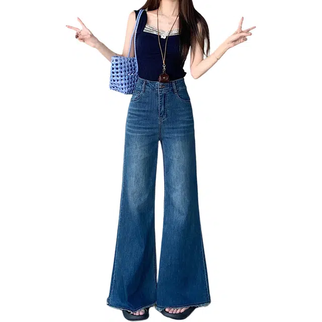 黛尔佳人 潮流舒适时尚百搭牛仔裤 女款