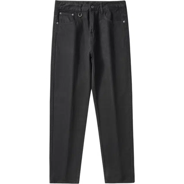 希越 宽松锥形直筒休闲潮流百搭哈伦九分牛仔裤 男款