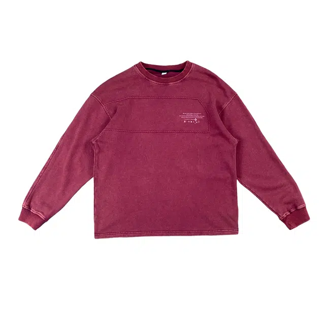 【dme】 美式复古水洗做旧字母印花圆领潮牌宽松休闲百搭长袖上衣卫衣 男女同款