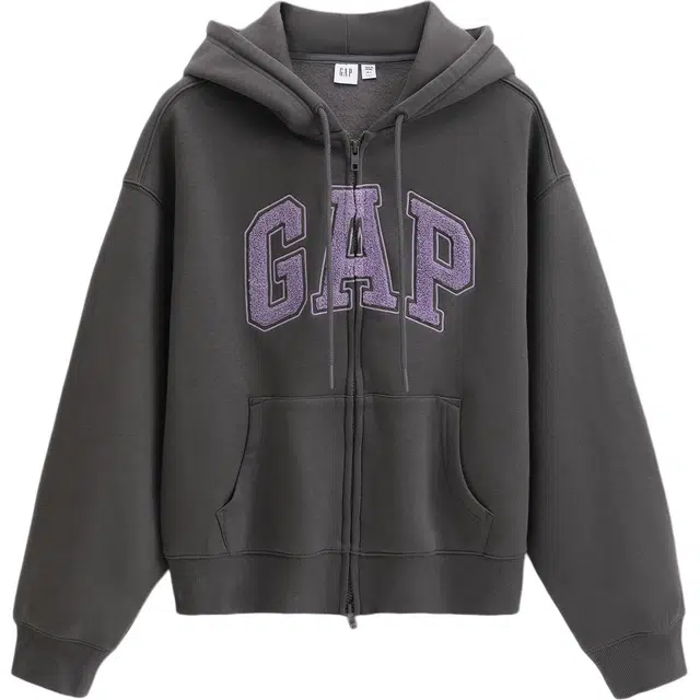 GAP Embroidered Logo Fleece Hoodie