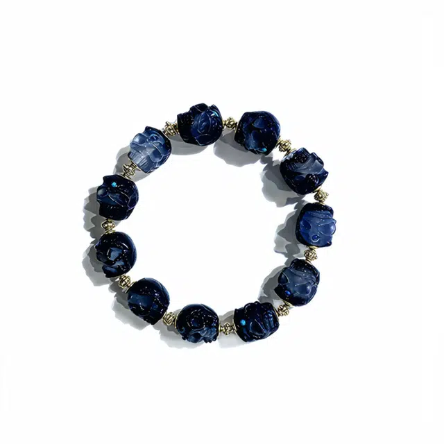 眰恦 个性手作 独特设计 小众饰品 黑暗风#好运天然 玛瑙 手串 男女同款情侣款