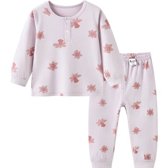 童泰 秋衣套装春秋季纯棉婴儿衣服儿童内衣男童女童秋裤睡衣