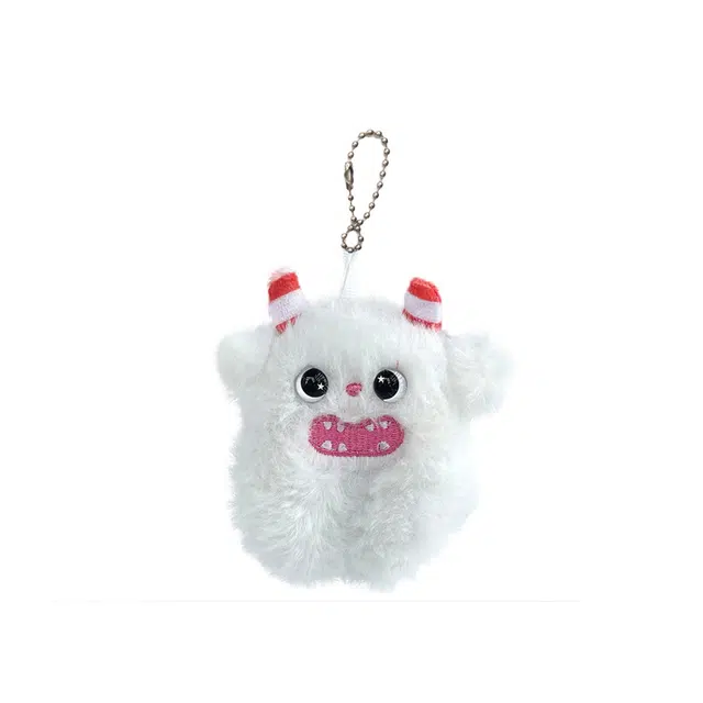 祎步康 创意可爱兔兔小怪兽包包公仔配饰 毛绒 钥匙扣 男女同款情侣款