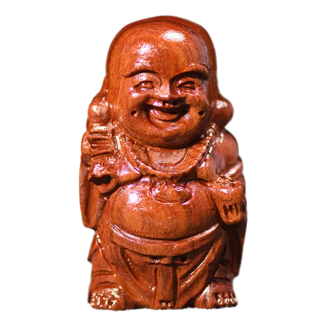 【提袋纳祥】 缇克玺 布袋佛精工雕刻貔貅福禄寿福猪大象佛像桌面木质文玩#好运 酸枝木 小摆件 男女同款情侣款
