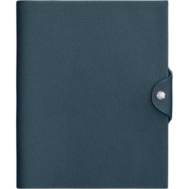 HERMES Ulysse MM Togo N7 Bleu Tempte