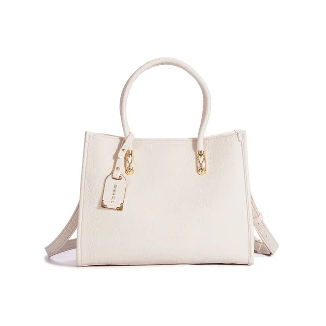 都宝路 时尚通勤小众设计百搭轻便 合成革 手提包 大号 女款 多色