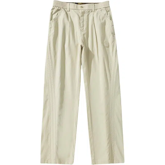 假日伯爵 美式潮流轻奢纯色简约基础款宽松直筒垂感拖地裤舒适亲肤柔软凉感透气运动男士长裤休闲裤 男款