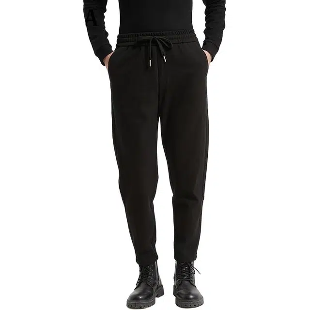 古鲨 弹力松紧裤保暖冬装休闲裤 男款