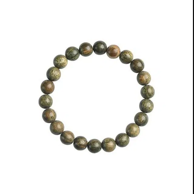 优奕芳 清心纳福中式文玩养性 绿檀 手串 男女同款情侣款