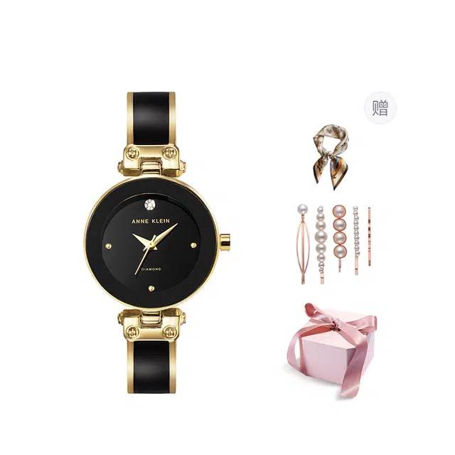 Anne Klein Quartz Watch 24mm Black Dial