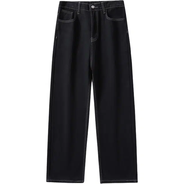 希越 美式直筒潮流休闲宽松垂感基础款经典牛仔裤 男款