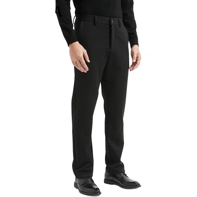 古鲨 轻奢商务保暖细纹休闲裤 男款