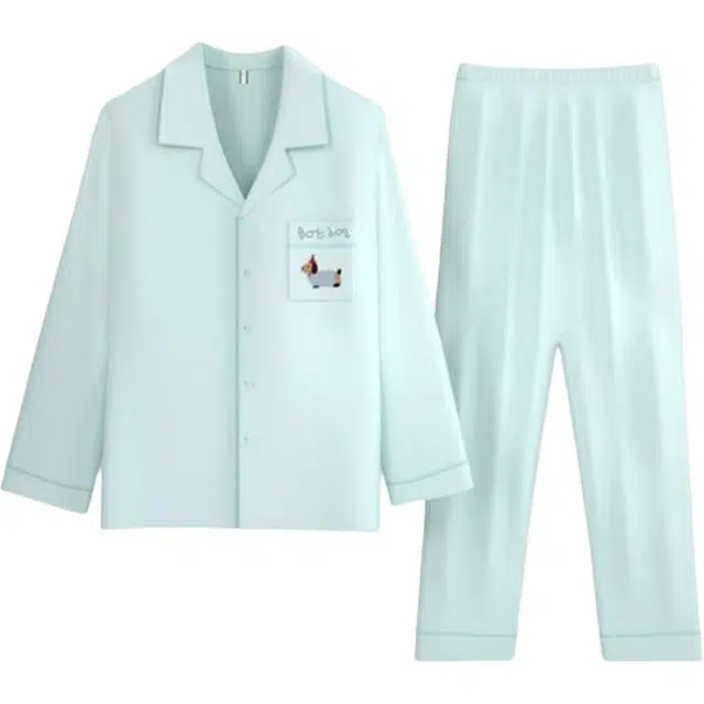 顶瓜瓜 夏季女透气舒适休闲简约宽松款式家居服睡衣套装 女款