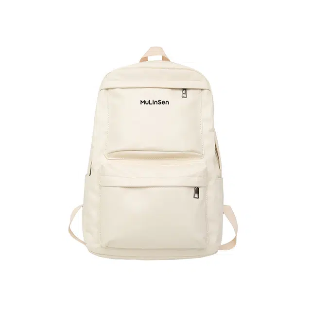 木林森 韩系简约纯色初高中大学生上课通勤 涤纶（聚酯纤维） 书包背包双肩包 男女同款情侣款 多色