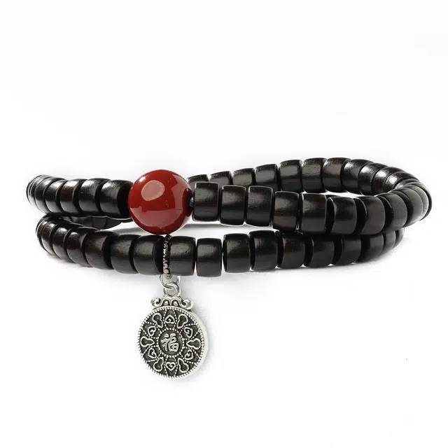 三檀小舍 国风国潮霸气招财好运平安高级气质轻奢小众设计礼盒 黑檀 手串 男女同款情侣款