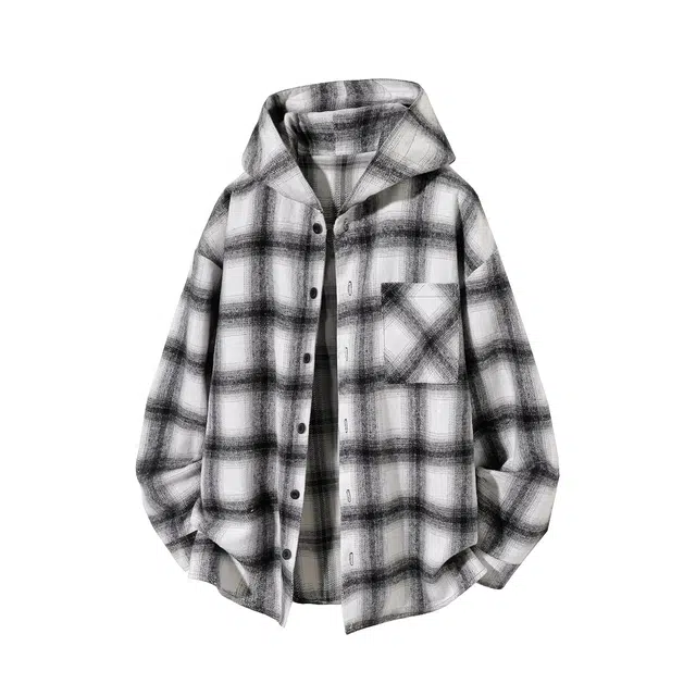 哲源 美式复古高街潮牌百搭宽松舒适日常通勤时尚休闲长袖衬衫 男女同款