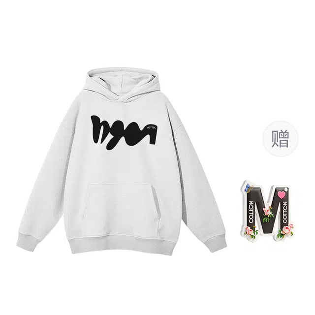 棉购 美式连帽重磅简约舒适卫衣 女款