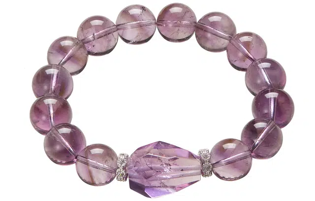 石头记 九紫离火能量时来运转梦幻紫气东来 转运来财气质百搭  疗愈能量磁场 显白贵气高级感#好运天然 紫水晶 手串 女款