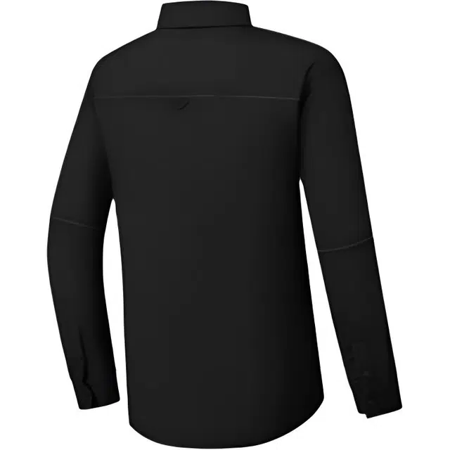 乔丹 休闲简约翻领纯色舒适百搭透气长袖衬衫 男款