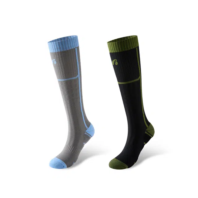 棉芝士 毛巾底运动压力袜子薄款防滑减震强力瘦腿加压高筒袜 女款