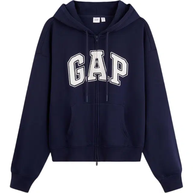 GAP Embroidered Logo Fleece Hoodie