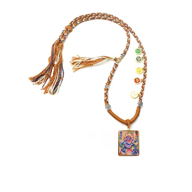 玉临门 高薪长伴  你定上岸  前程似锦  未来可期  为定 唐卡复古民族风#好运 合金 项链 男女同款情侣款