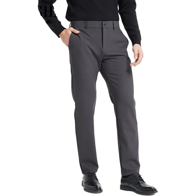 古鲨 弹力商务亲肤抑菌保暖修身休闲裤 男款