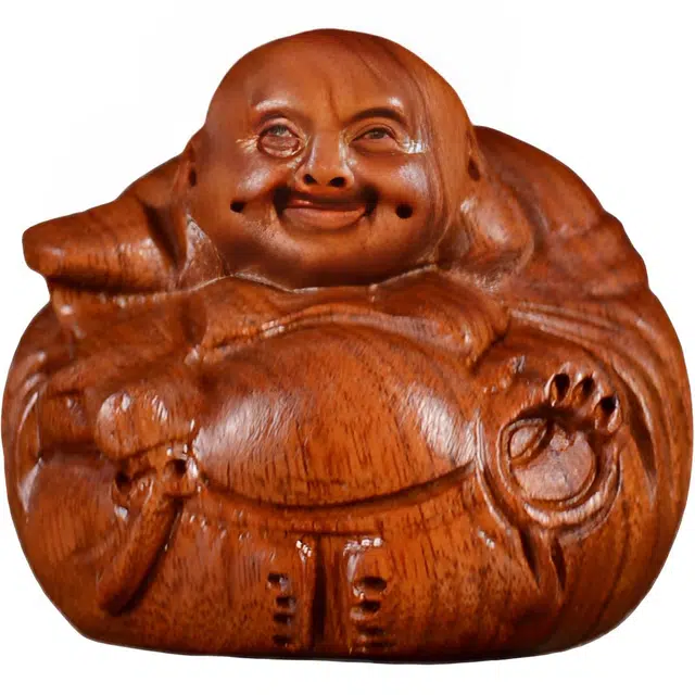 缇克玺 弥勒佛精工雕刻貔貅福禄寿福猪大象佛像文玩#好运 酸枝木 摆件 男女同款情侣款