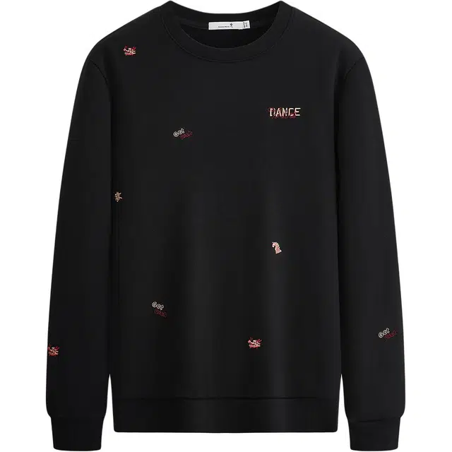 限定年品 与狼共舞 加绒保暖抗菌亲肤柔软云感舒适时尚散点刺绣圆领卫衣 男款