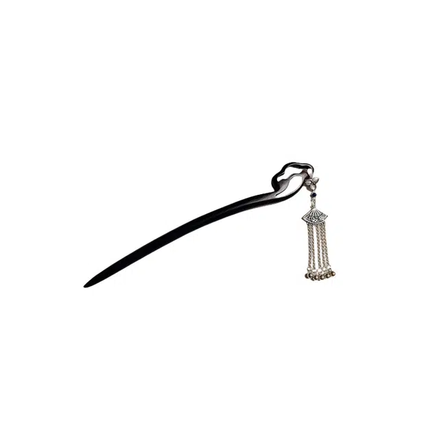 大唐国鼎 予卿新中式简约时尚小众设计国潮宫廷风精致纹理招财纳福旺事业学业本命年财运 好运 黑檀 发簪 女款