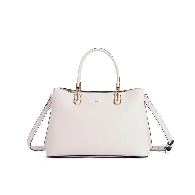 都宝路 日常通勤百搭时尚气质简约 合成革 托特包单肩斜挎手提包 大号 女款 多色