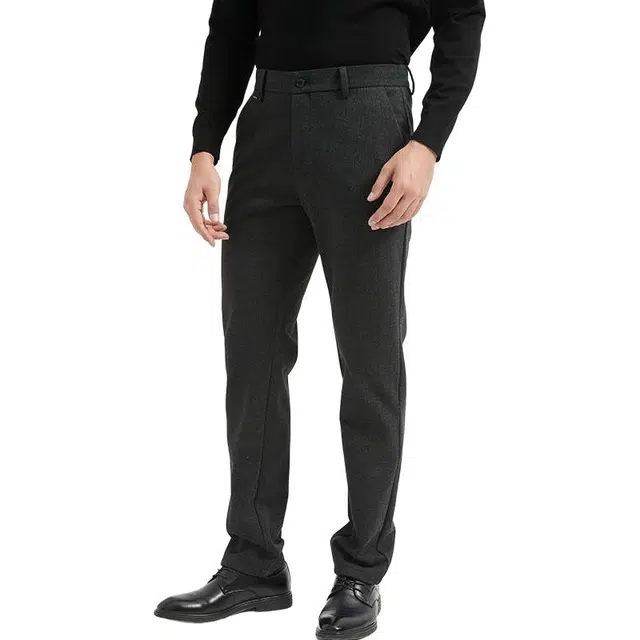 古鲨 绵羊毛商务高级保暖弹力长裤休闲裤 男款