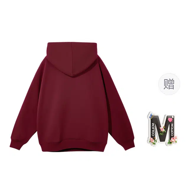 棉购 复古连帽学院慵懒风潮流时尚休闲百搭加绒加厚长袖卫衣 男女同款