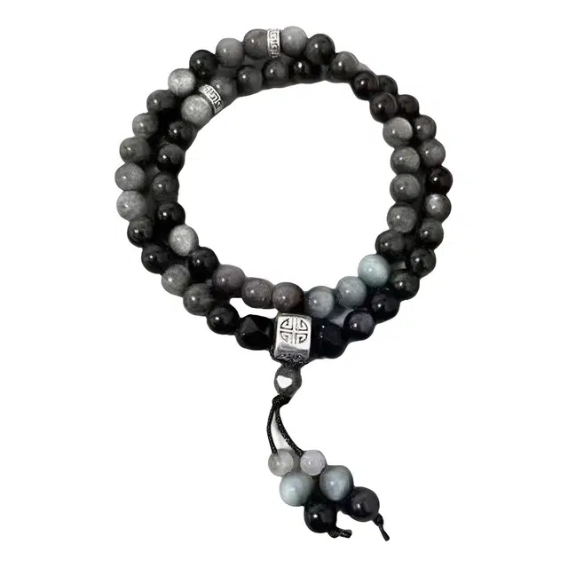 【黑暗寂静】 缇克玺 新中式国风小众设计文玩 经典简约富贵轻奢 通勤百搭#好运 檀木 手串 男女同款情侣款