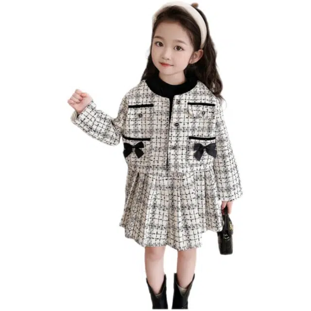 比比我休闲运动套装  女童春秋季百褶裙大童潮牌小孩衣服 小女孩短袖洋气时髦 舒适帅气轻便