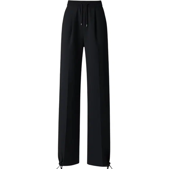 爱肯 韩系甜辣冰丝凉感垂感阔腿裤多巴胺百搭户外透气运动裤夏日轻薄速干显高显瘦抽绳设计感纯色简约软糯舒适直筒休闲裤 男女同款