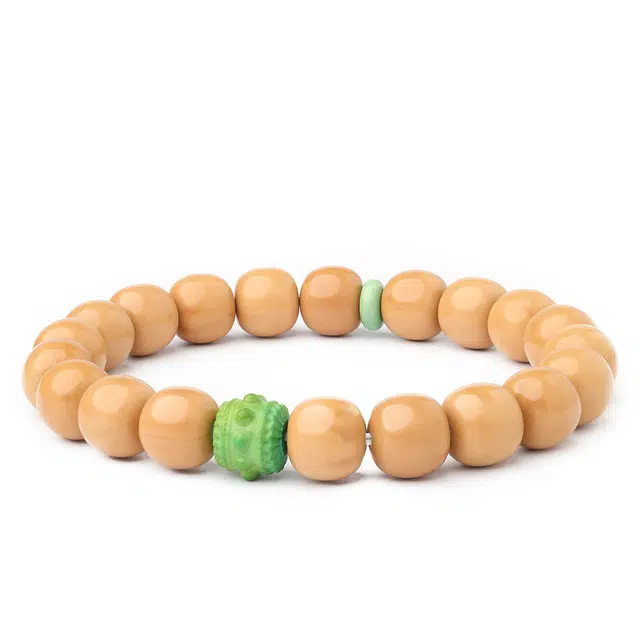 本木 【原皮 原籽 原色】新中式国朝设计款绕指柔文玩桶珠 好运 财源广进 招财纳福小众简约轻奢高级感 猴头核桃 手串 男女同款情侣款