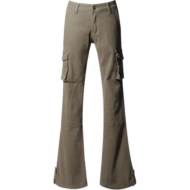 如续 美式复古微喇简约拖地裤子牛仔裤 女款