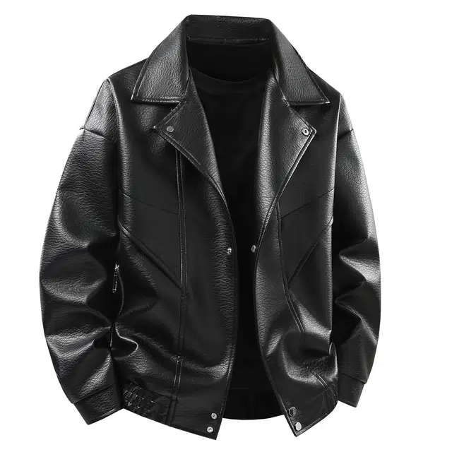 快鱼 美式高街城市机能复古机车时尚高级感潮流百搭翻领飞行员夹克皮衣外套 男女同款