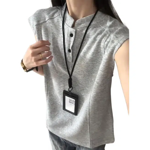 颂希尔 美式拼接夏季外穿重磅正肩显瘦宽松坎肩背心 男女同款