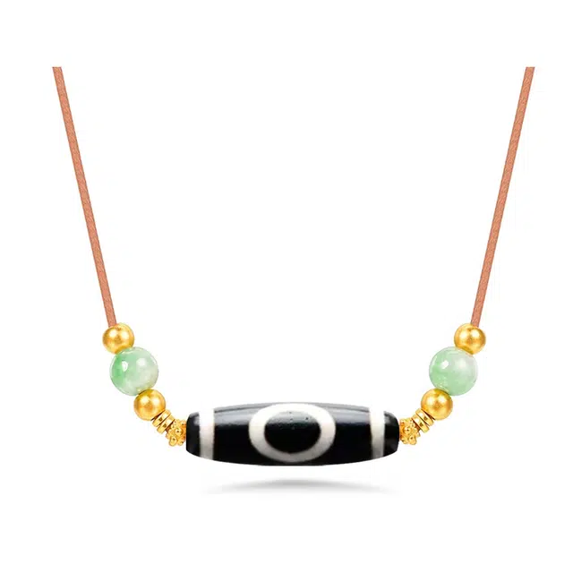 【福星高照交旺运】 玉临门 平步青云 十二生肖藏式复古一到九眼天珠 诸事顺利 好事花生#好运 玛瑙 项链 男女同款情侣款