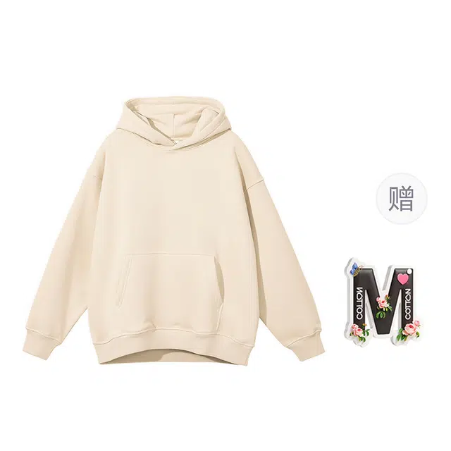 棉购 连帽简约宽松长袖慵懒风卫衣 男女同款