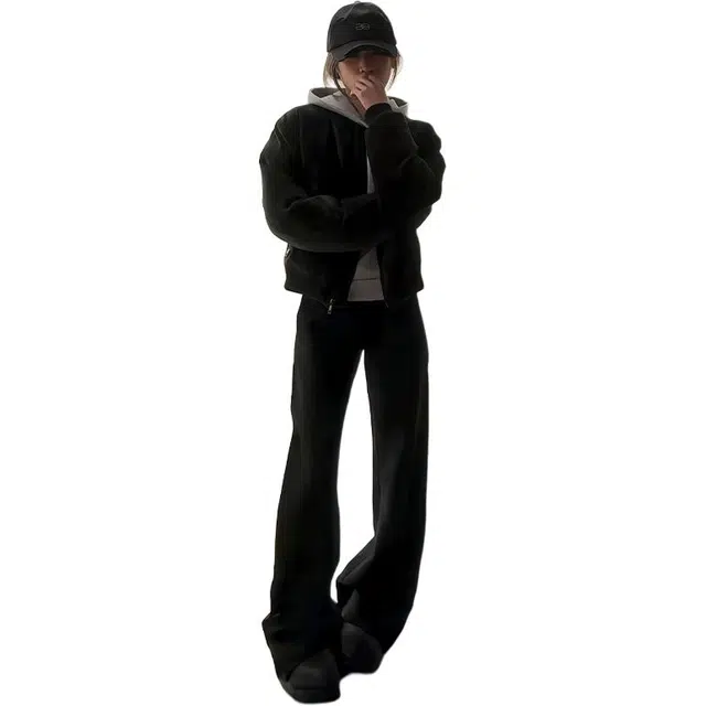 唐启 休闲直筒西裤夏薄款冰丝垂坠感高级感裤子修身显瘦微喇裤西装裤 男女同款