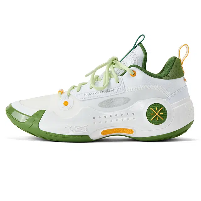 LiNing Basketball Shoes White Green