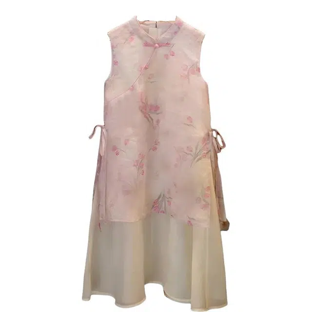 米囹汉服 儿童民国风裙子中国风夏装 儿童款