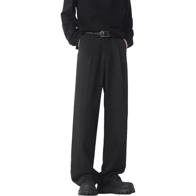 黑马漫画 弯刀西裤美式时尚时髦垂坠西装裤 男女同款